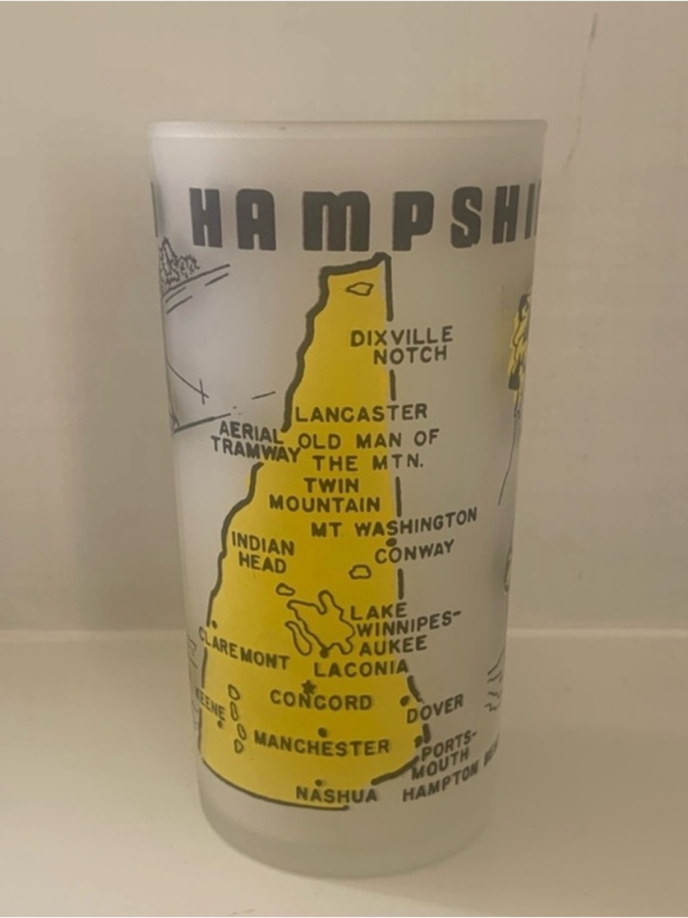 Hazel Atlas Vintage New Hampshire State Souvenir Glass